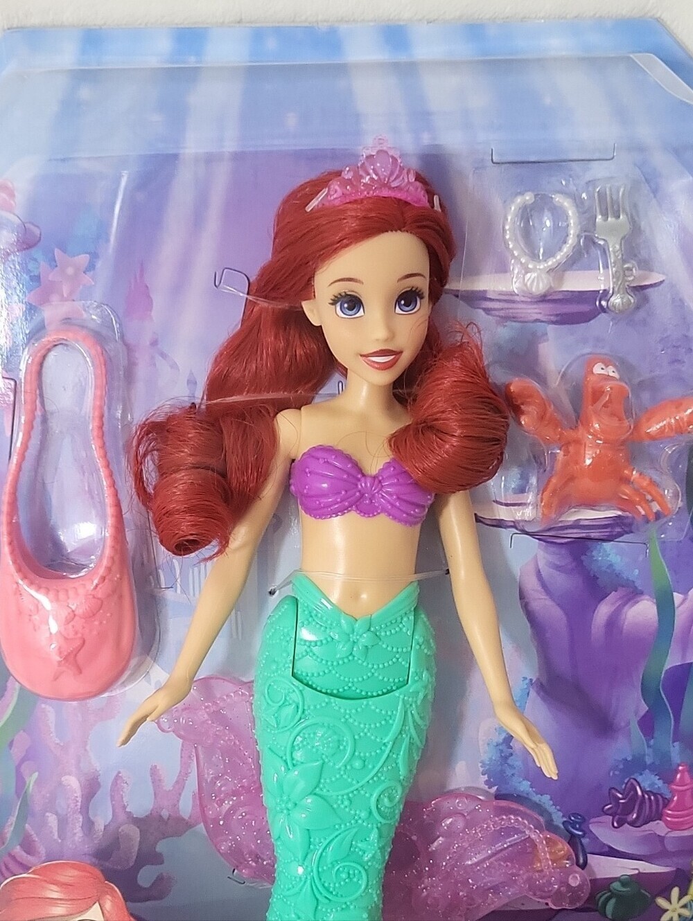 Mattel Disney Princess Ocean Stories Ariel Doll w/ Sebastian, Accessories - Picture 13 of 14
